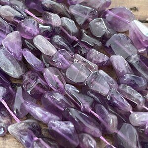 Natural Amethyst Nugget Bead Strands